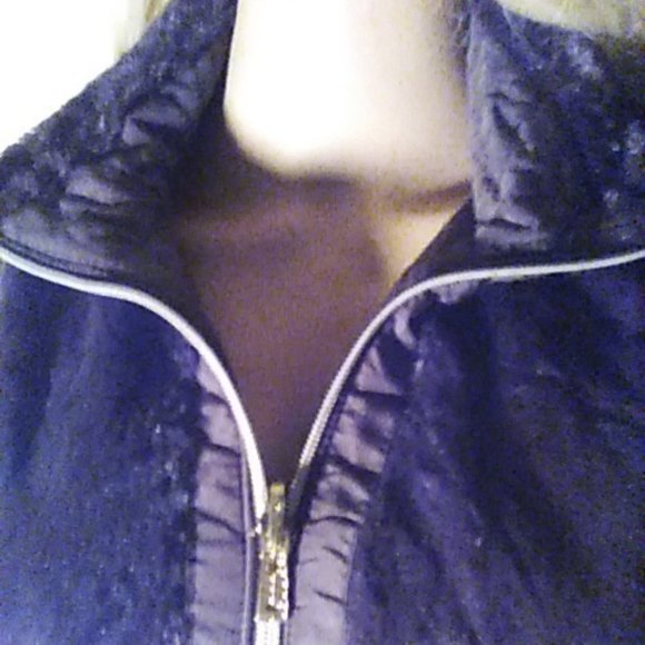 Faux Fur Vest Reversible M-L Pockets Both Sides Brown - Picture 3 of 8